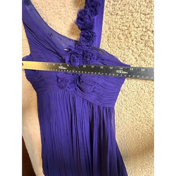 Maggy‎ London Silk Halter Dress Sz 4 Purple Costume Wedding Cocktail Y2K Retro - Picture 14 of 15